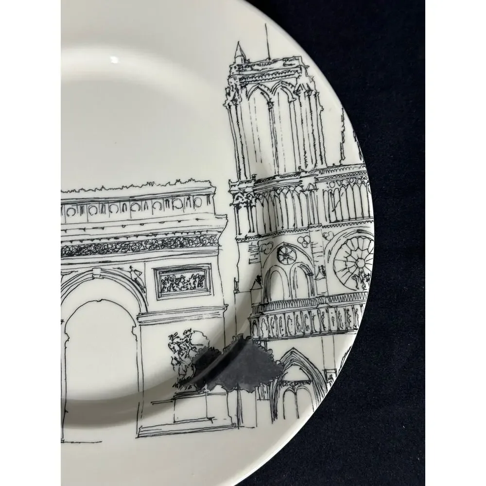 Royal Stafford City Scenes Eiffel Tower Paris Dinner Plate 11